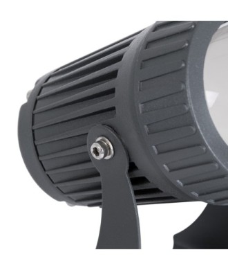 GLOBOSTAR® SPOTFENIA 90134 Αρχιτεκτονικό Σποτ Φωτισμου LED 10W 1150lm 5° DC 24V Αδιάβροχο IP65 Φυσικό Λευκό 4500K Dimmable  - Bridgelux COB Chip - Γκρι Ανθρακί - Μ7 x Π7 x Υ12cm - 3 Χρόνια Εγγύηση